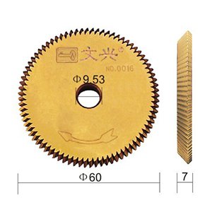 80T Double Angle Thick Titanium Key Machine Cutter 0016